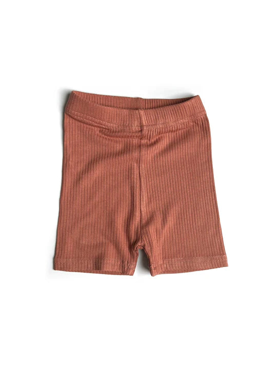 Ribbed Biker Shorts Burnt Sand ROBIN riley