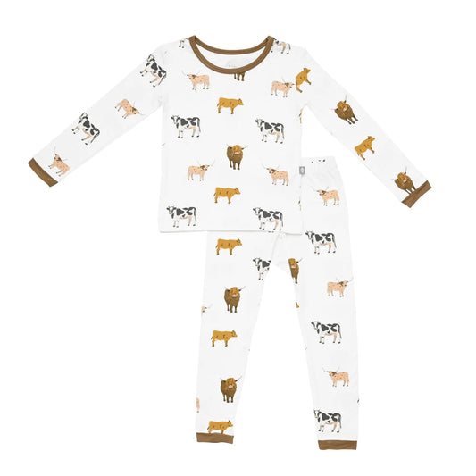 Bamboo Toddler Pajama Set | Moo (Cows)
