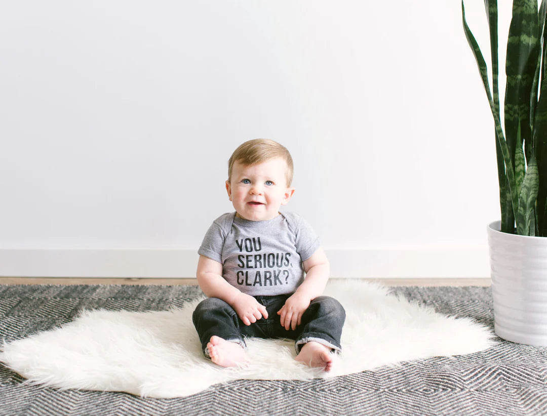 Long Sleeve You Serious, Clark? Bodysuit | Gray