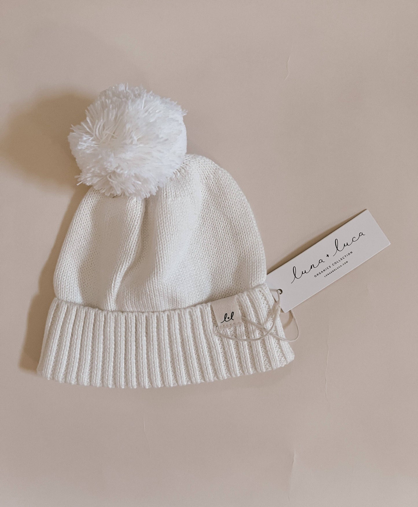 Luna + Luca Pom Beanie | White
