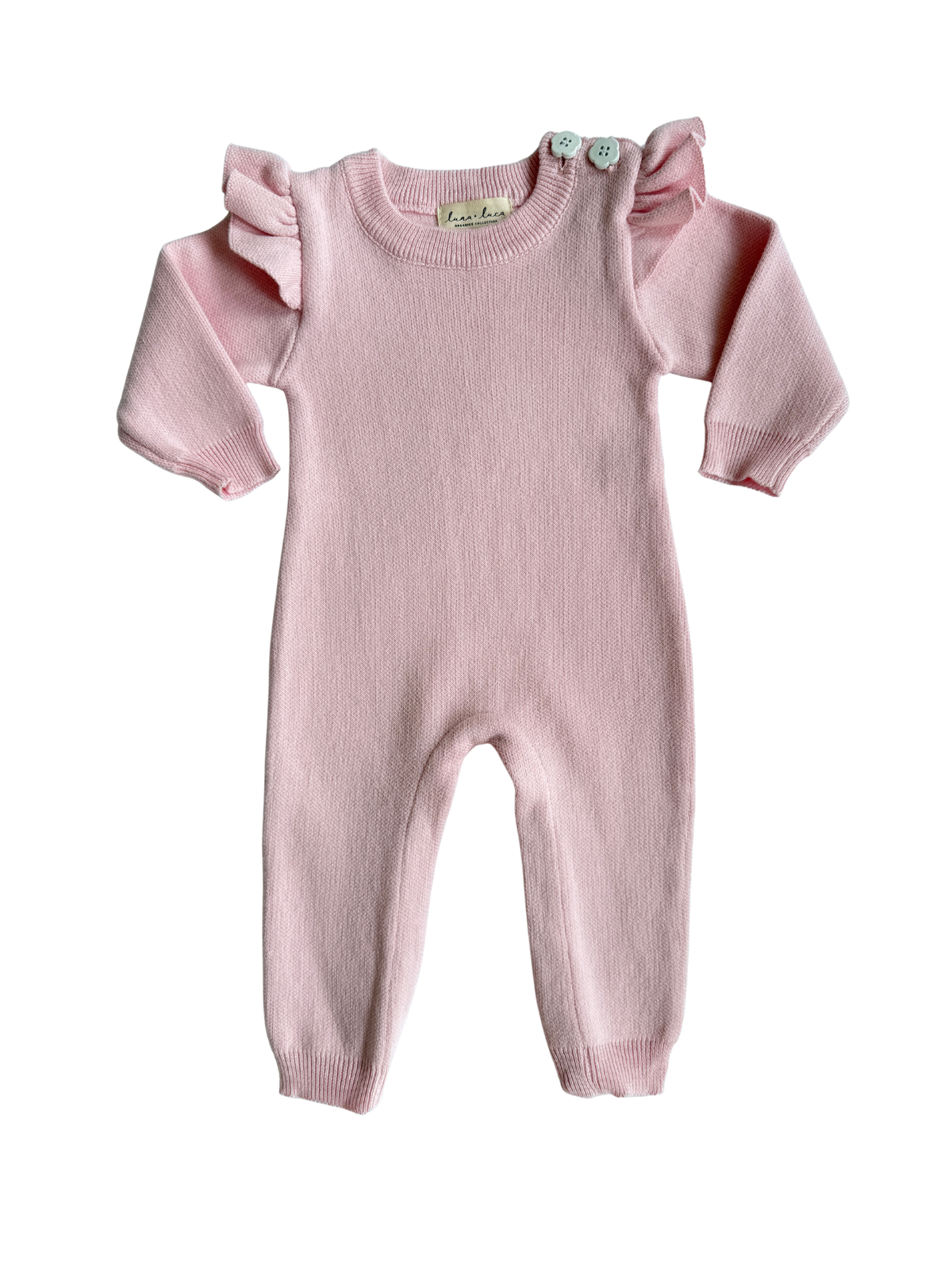 Classic Ruffle Jumpsuit | Powder Pink