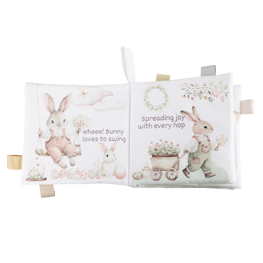 Happy Easter 10-Page Crinkle Soft Cloth Baby Book Taggies