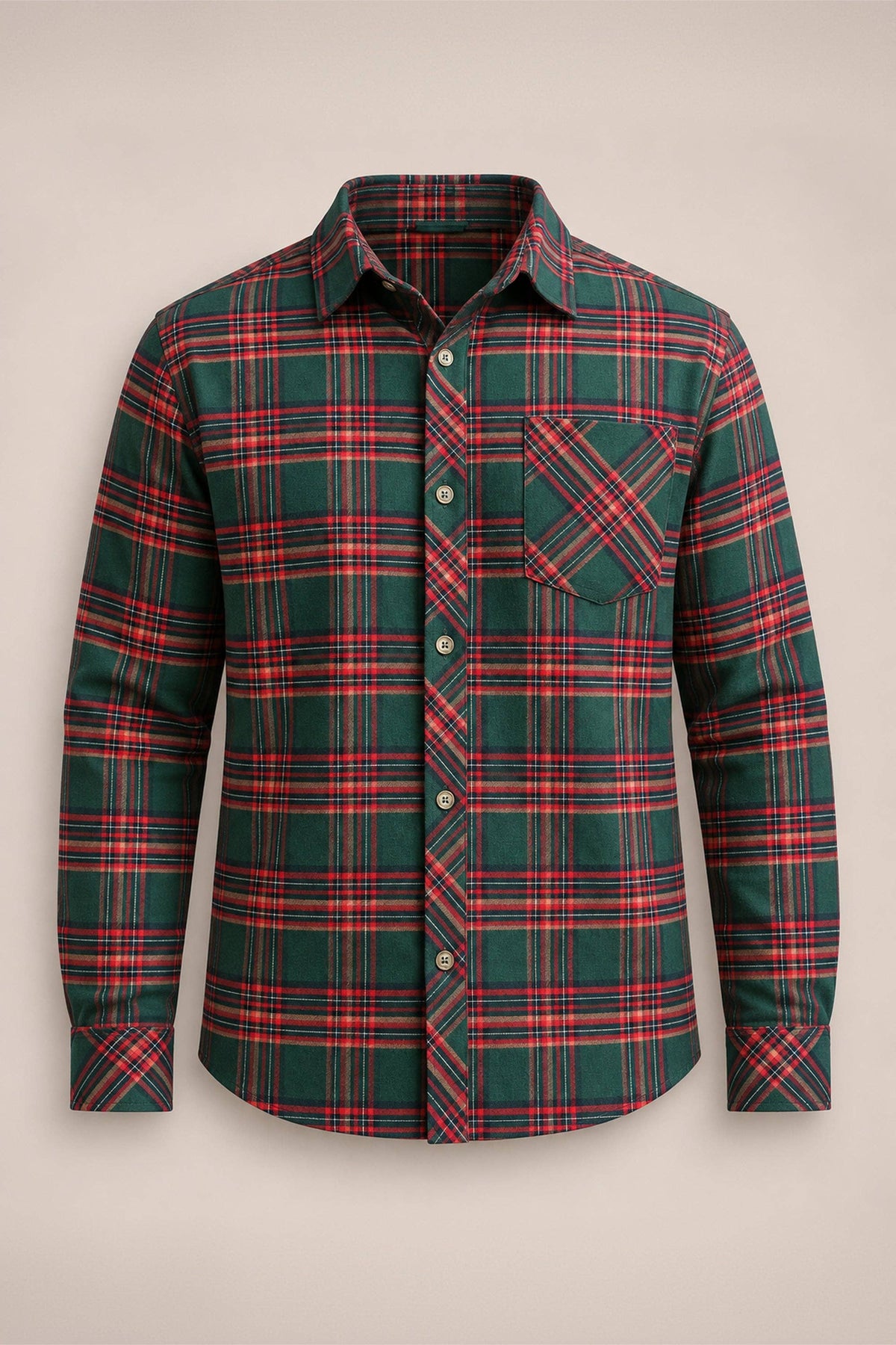 Men's John Shirt | Evergreen Plaid