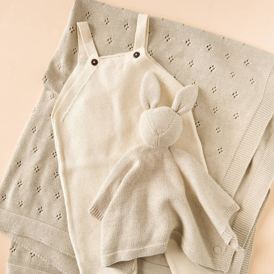 Organic Cotton Heirloom Pique Blanket | Birch