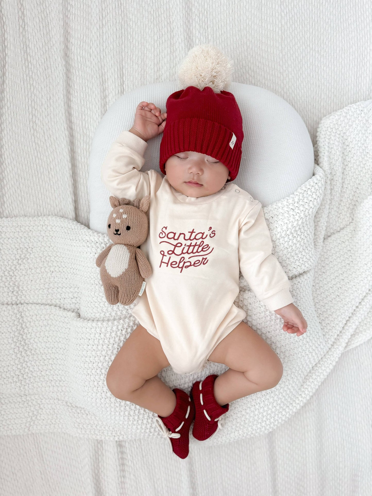 Santa's Little Helper Bodysuit | Cream