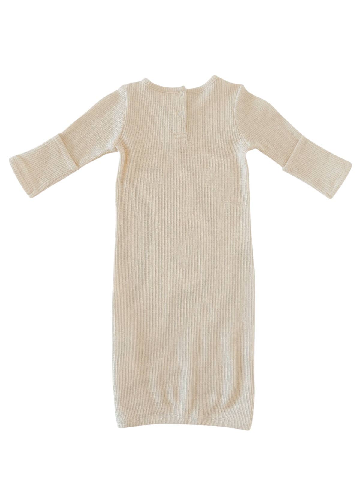 Organic Waffle Gown, Snow