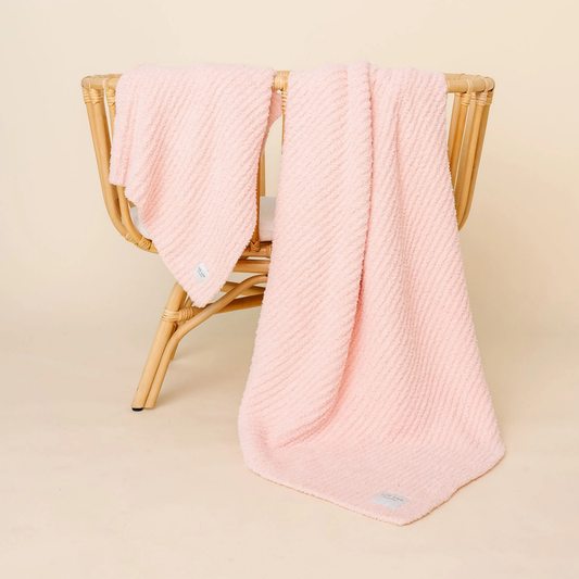Chenille Blanket | Blush Pink