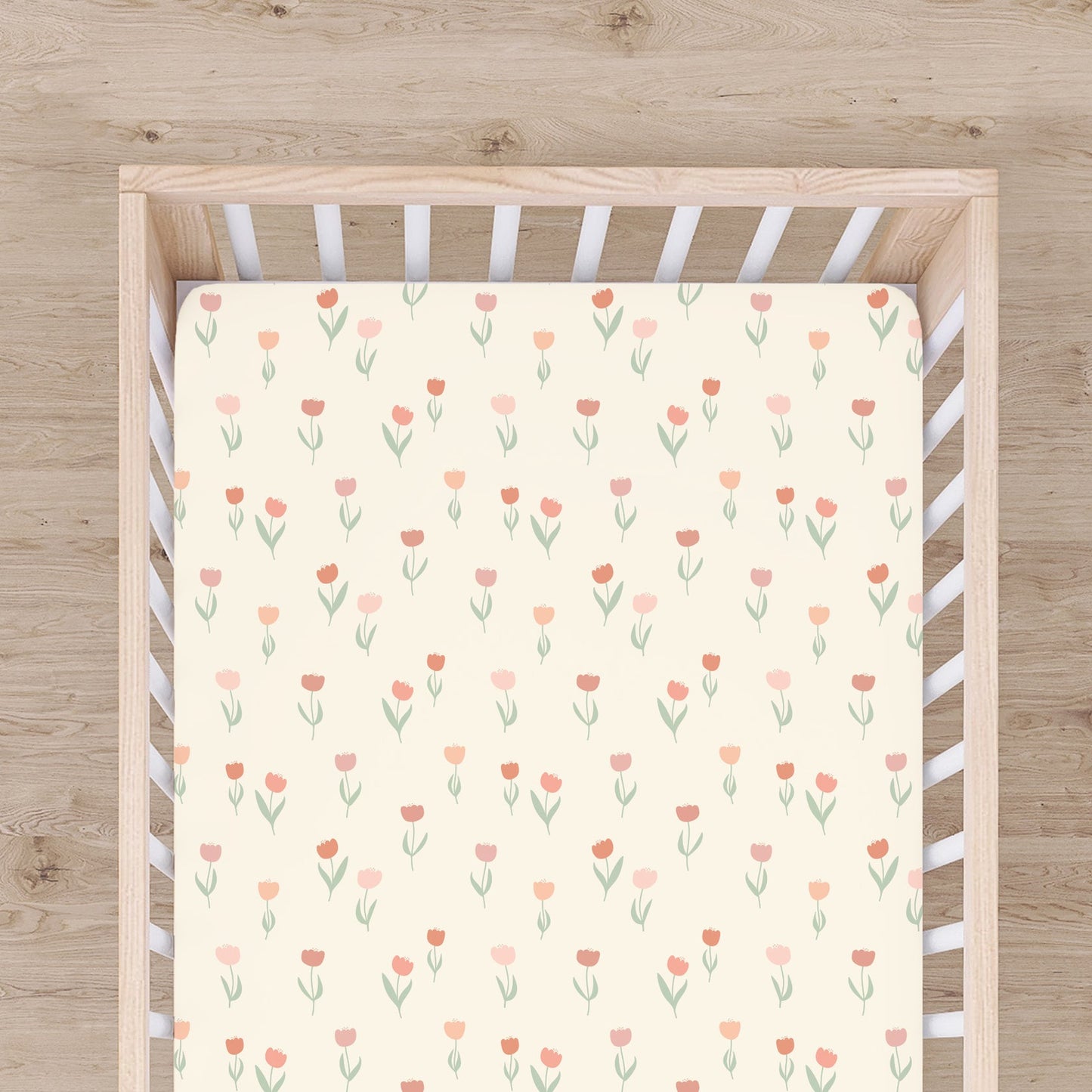 Bamboo Crib Sheet | Too Cute Tulips