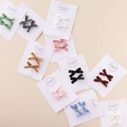Mini Ribbon Bow Set | Ivory