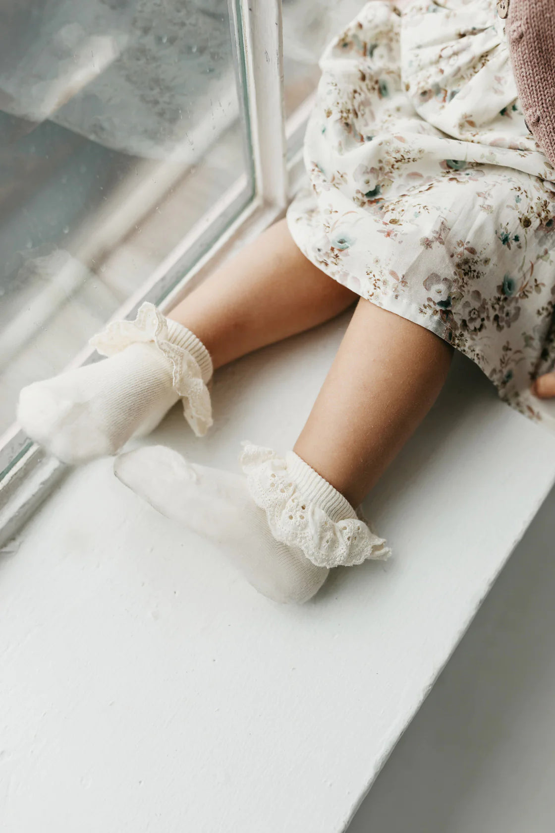 Frill Ankle Sock | White
