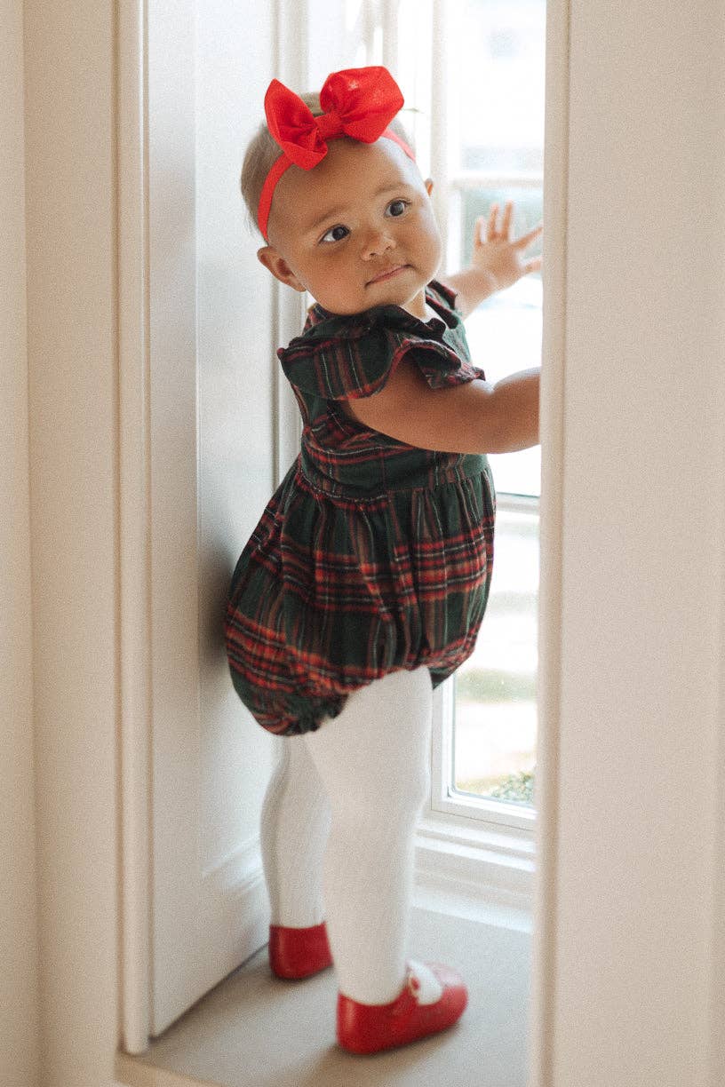 Hattie Romper | Evergreen Plaid