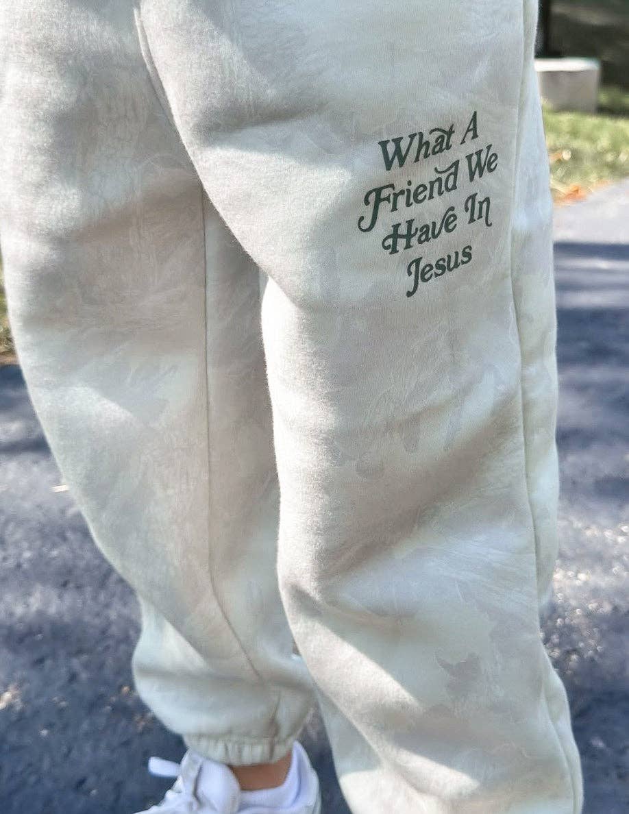 What a Friend in Jesus | Camo Kids Sweatpant