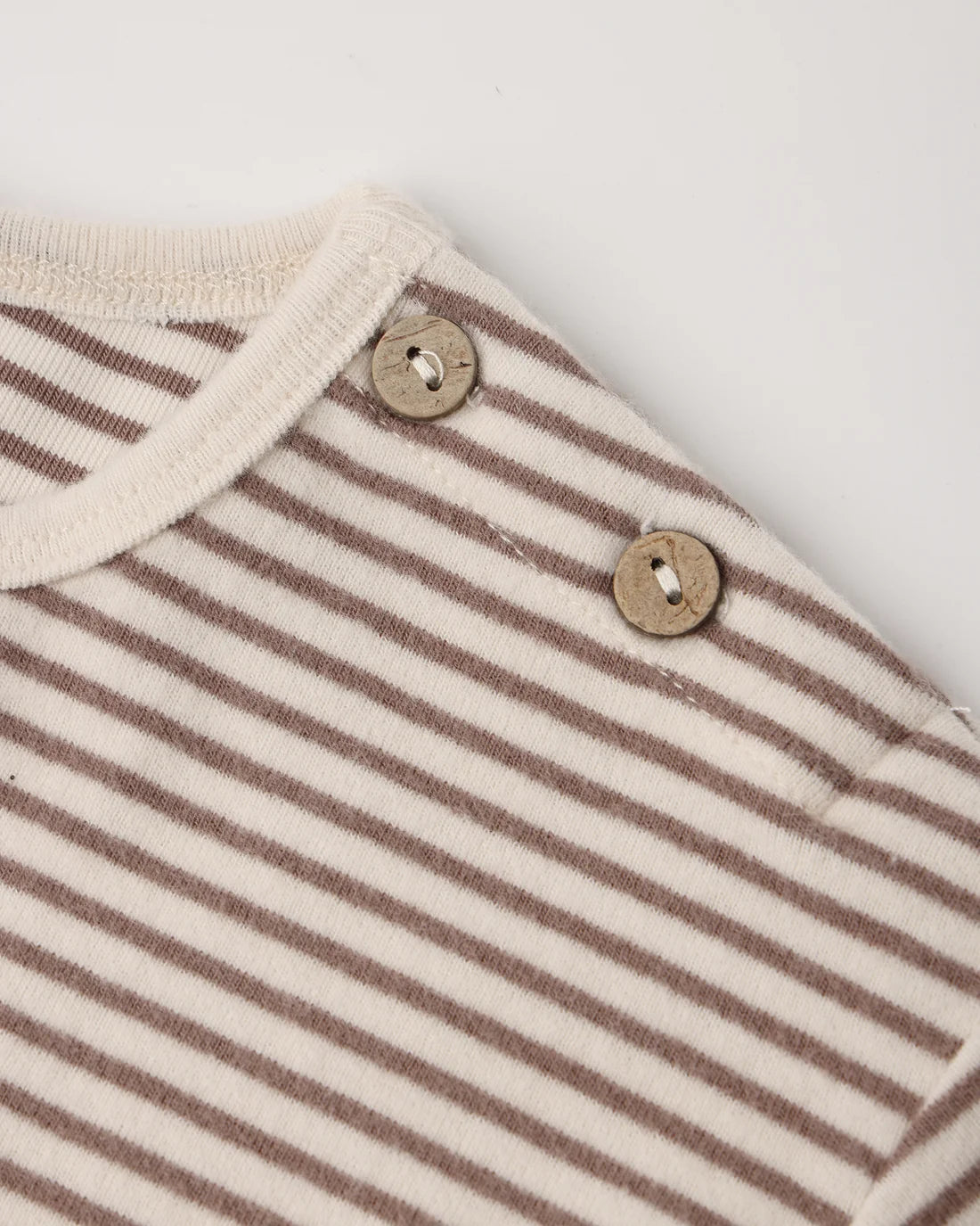 Long Sleeve Tee | Cocoa Microstripe