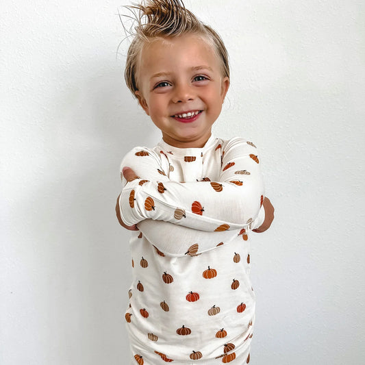 Two-Piece Bamboo Pajama Set | Pumpkins