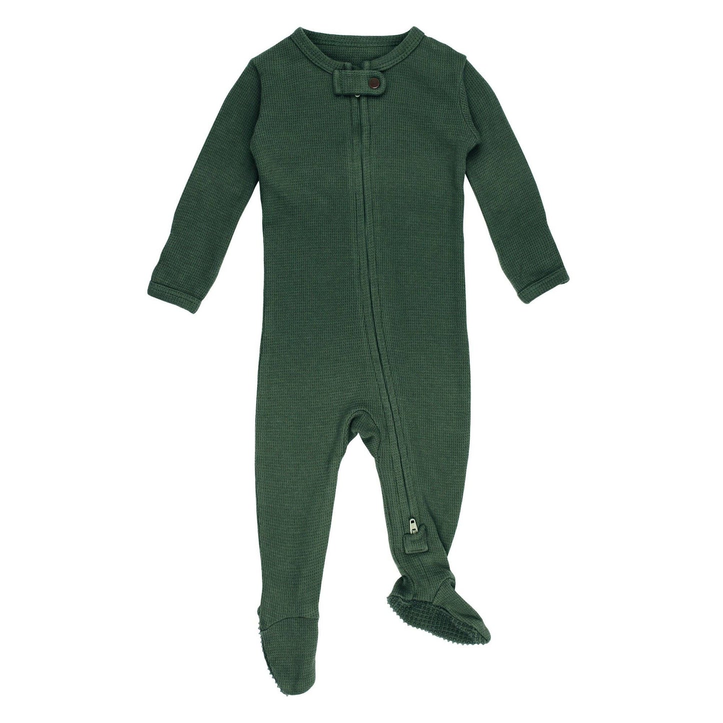 Evergreen | Organic Thermal Zipper Footie