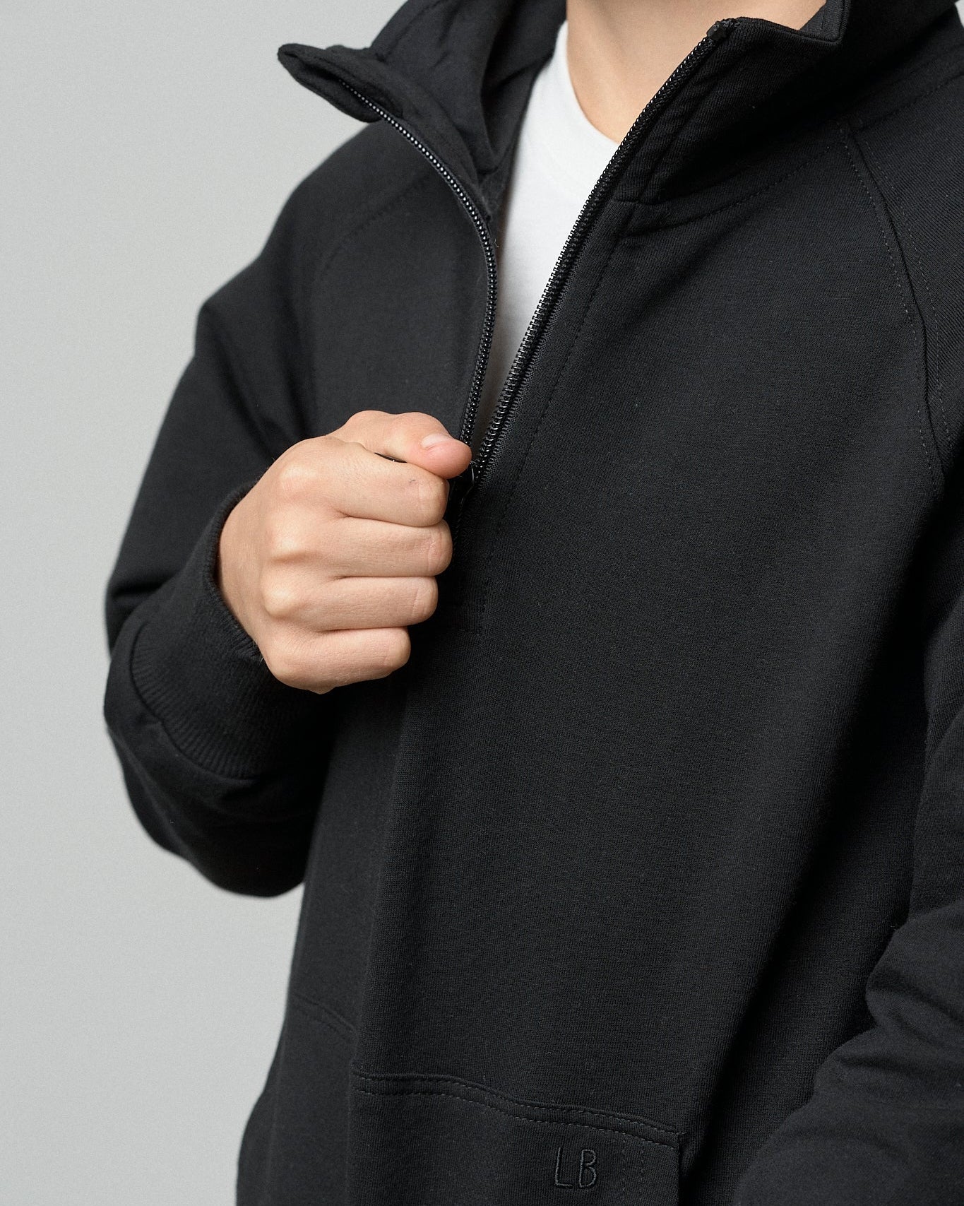 Quarter Zip Pullover | Black