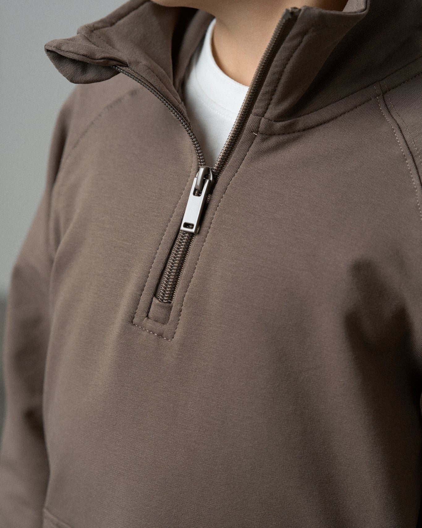 Quarter Zip Pullover | Cocoa