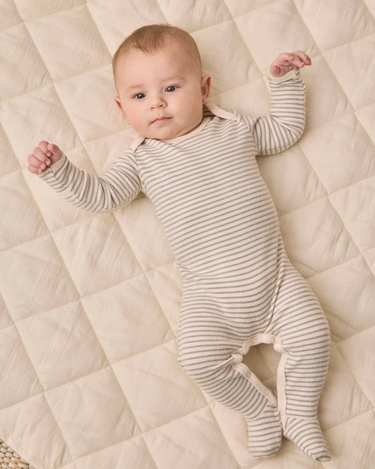 Baby Footie | Laurel Microstripe