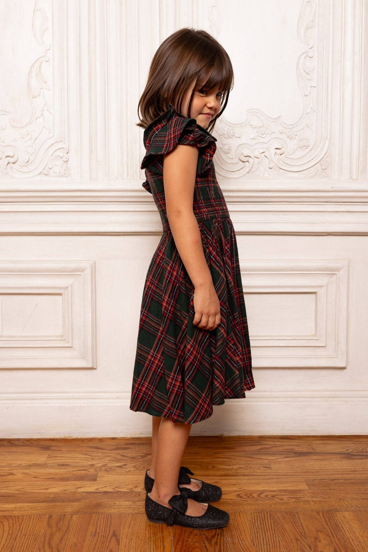 Mini Hattie Dress | Evergreen Plaid