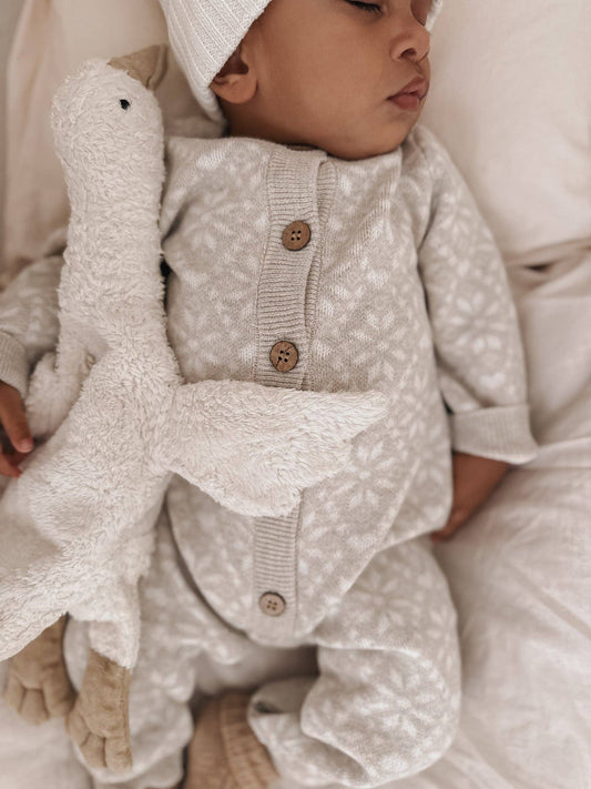 Ski Chalet Knit Jumpsuit | Natural