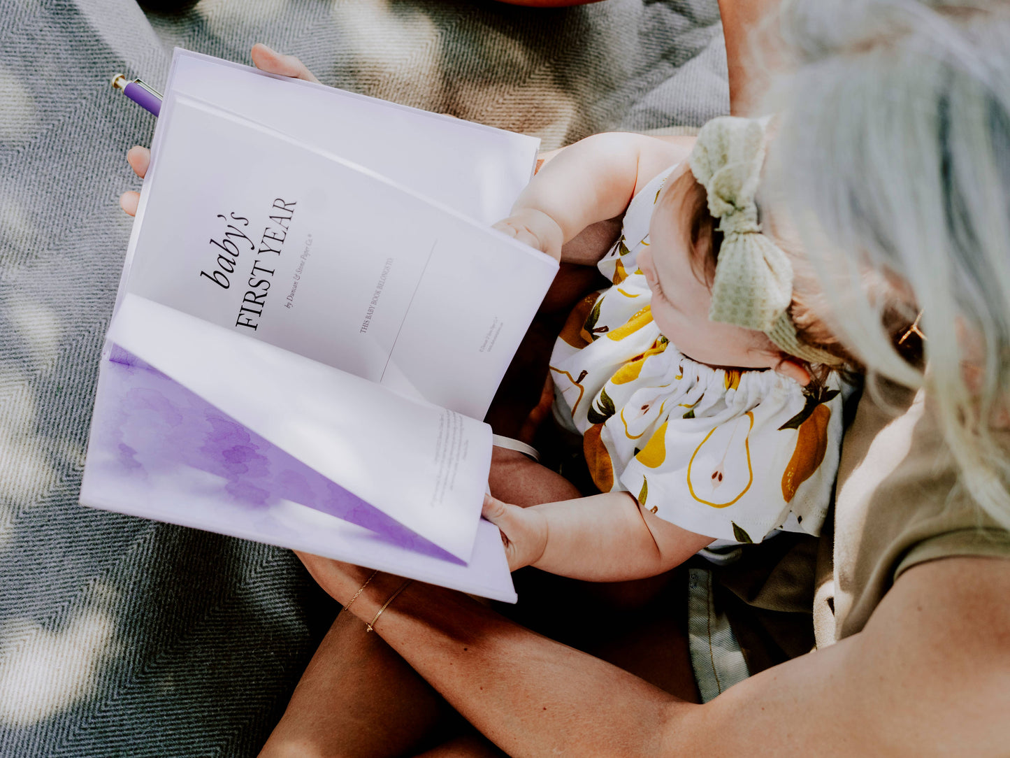 Baby's First Year Memory Book & Photo Album | Sage Green