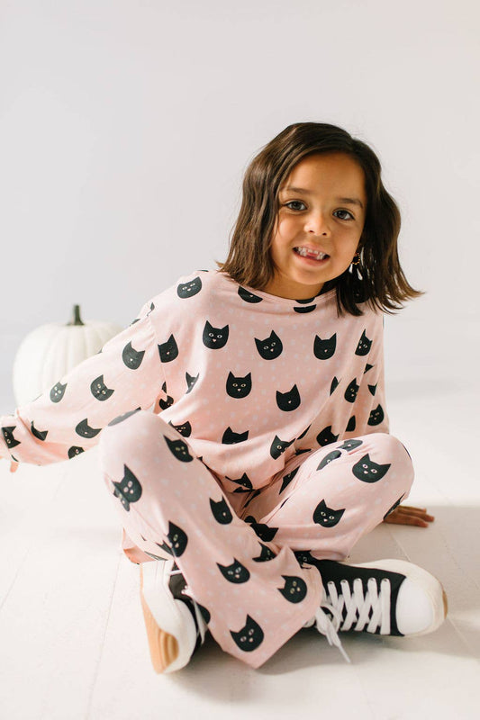 Black Cat Lounge Wear Set