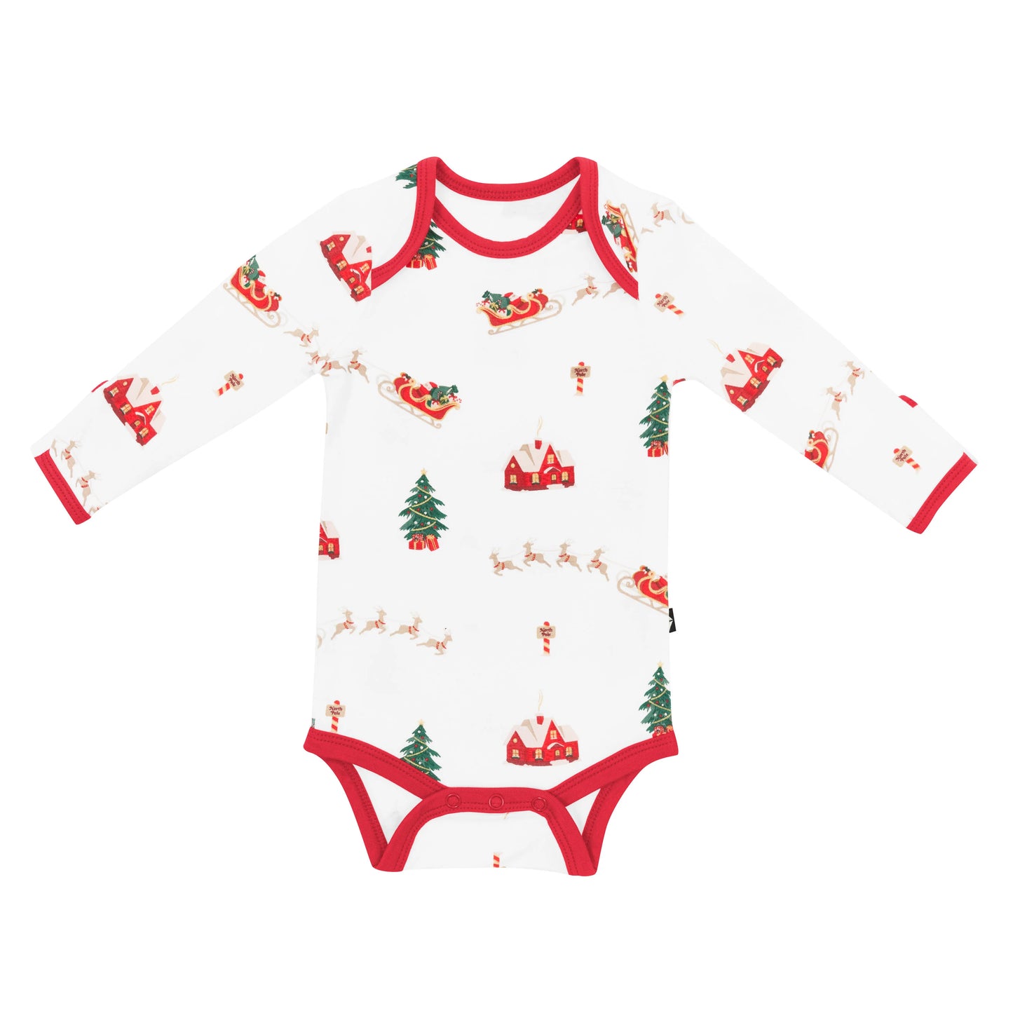 Bamboo Long Sleeve Bodysuit | Santa Sleigh