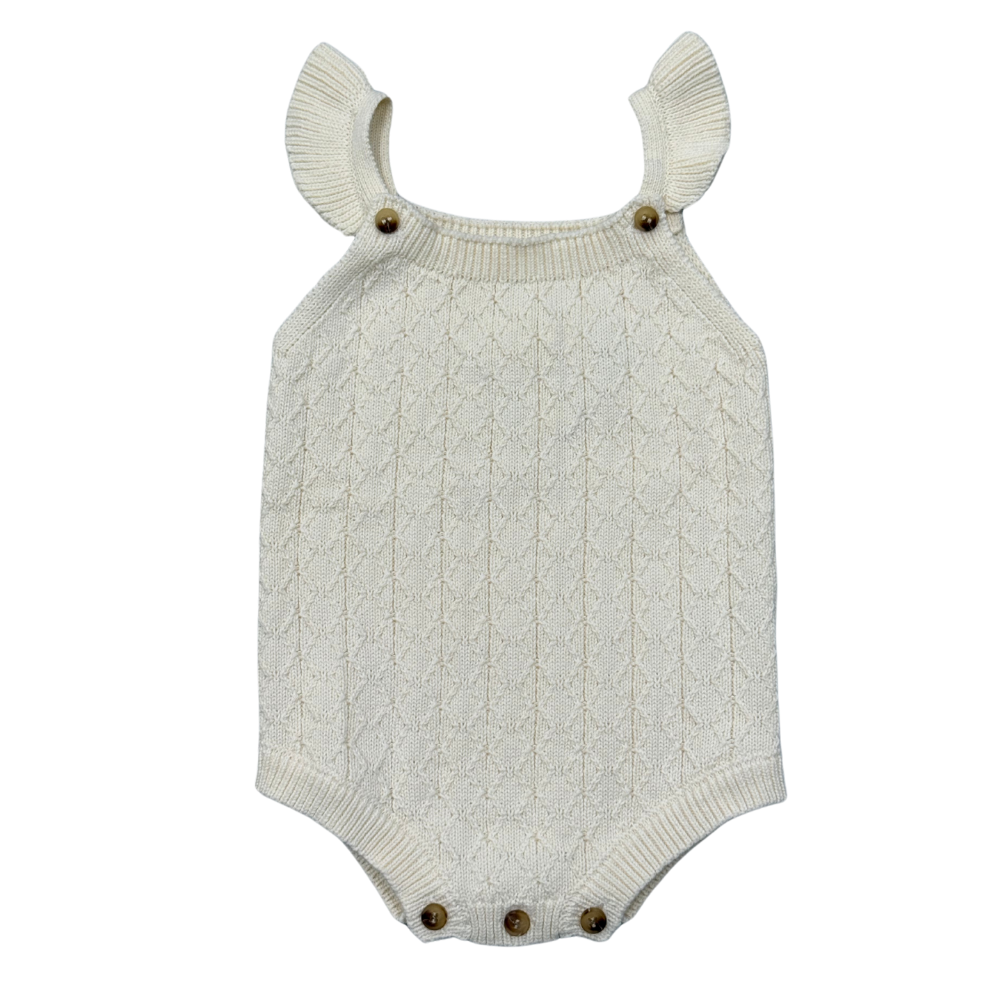 Knit Sweater Romper | Cream