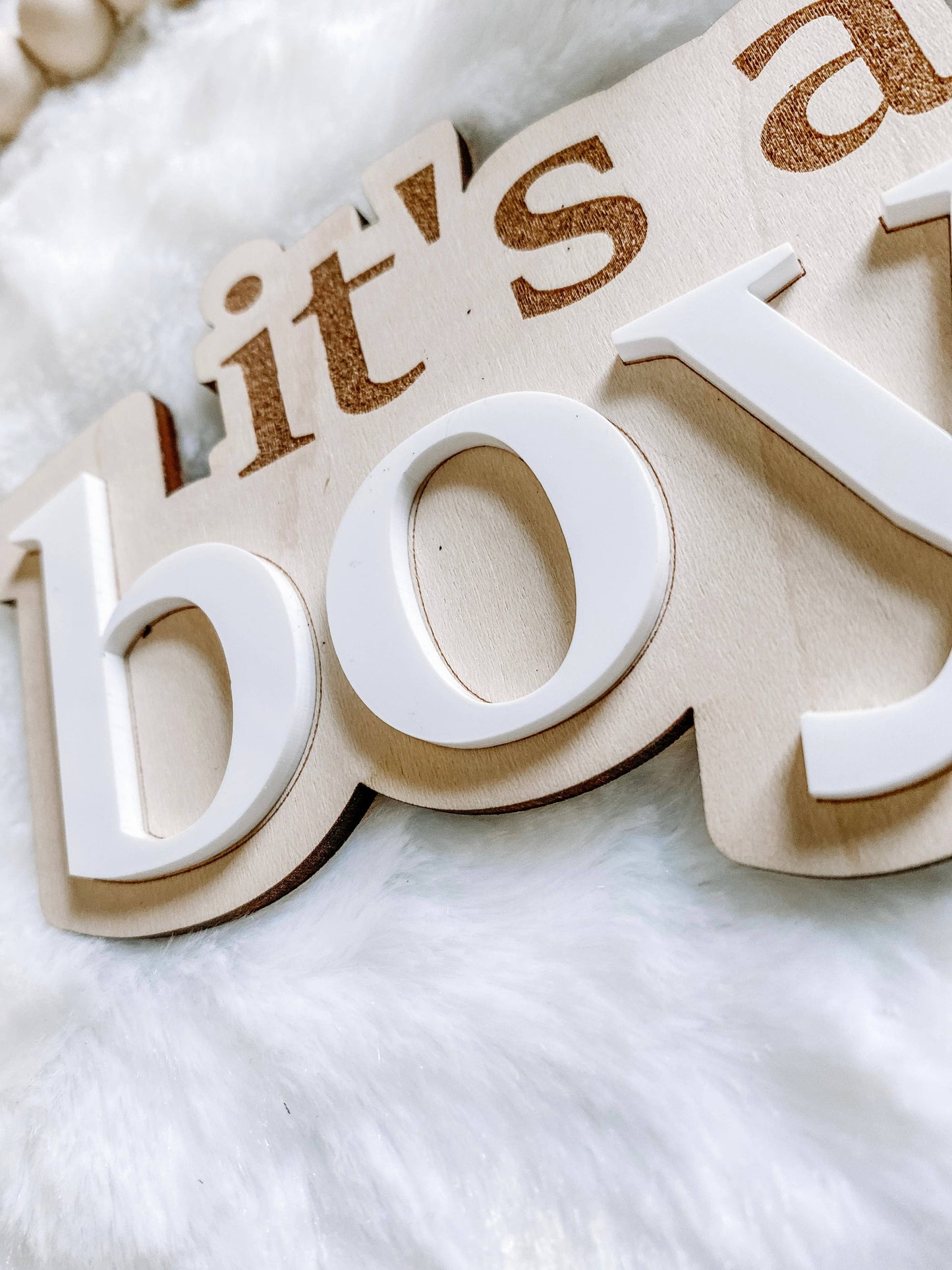 It’s a Boy Gender Reveal Announcement Sign: White