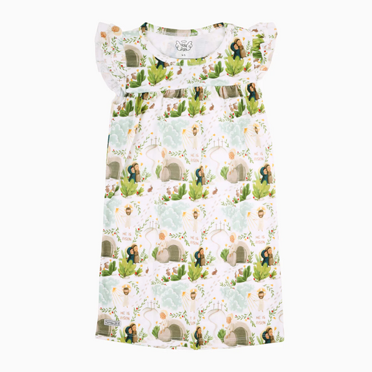 Easter PJ Girls Nightgown | He Is Risen