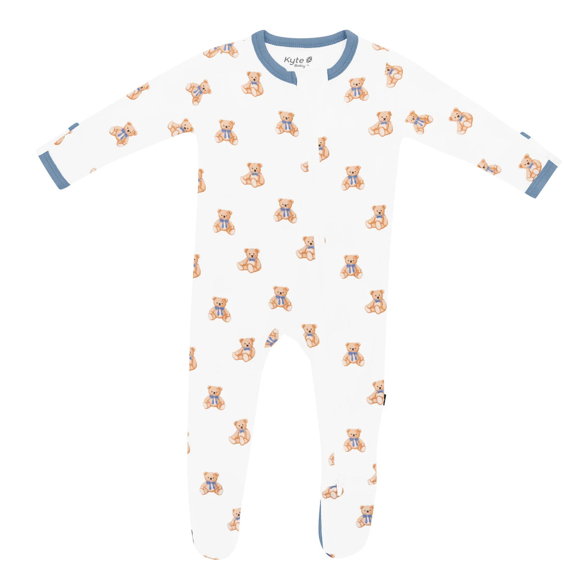 Bamboo Zippered Footie | Teddy Bear