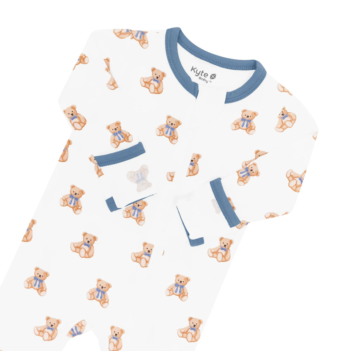Bamboo Zippered Footie | Teddy Bear