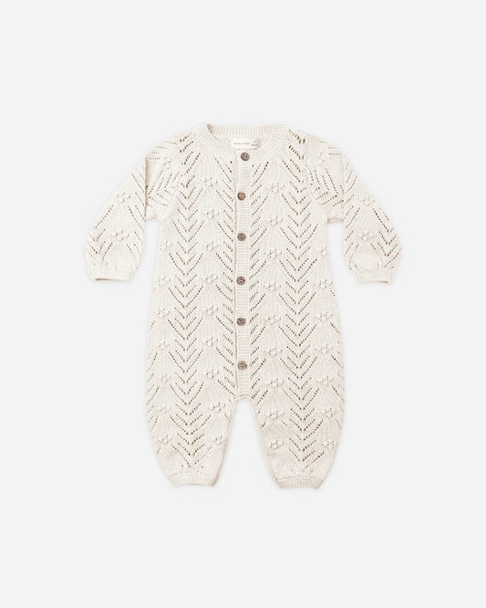 Long Sleeve Bubble Jumpsuit | Heathered Oatmeal