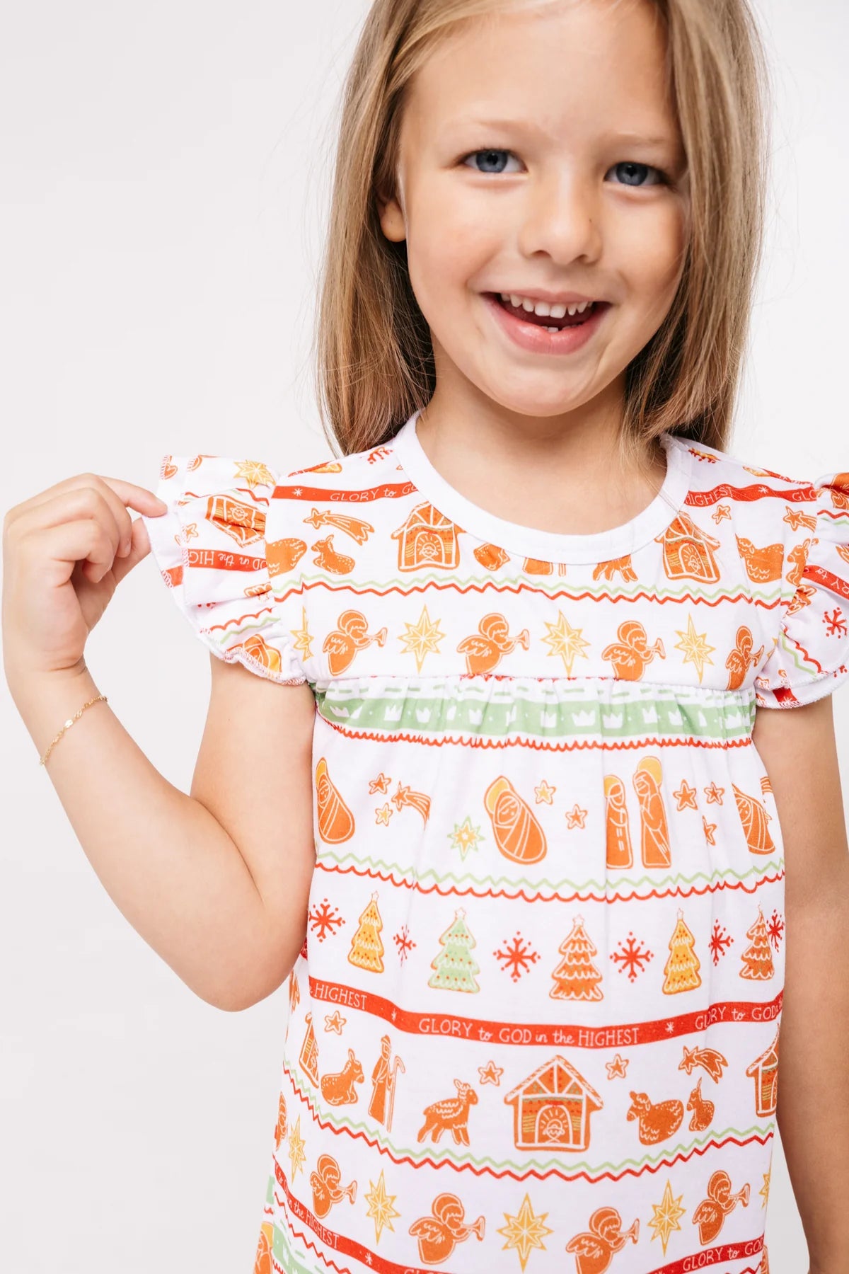 Christmas PJ Girls Nightgown | Sweet Baby Jesus