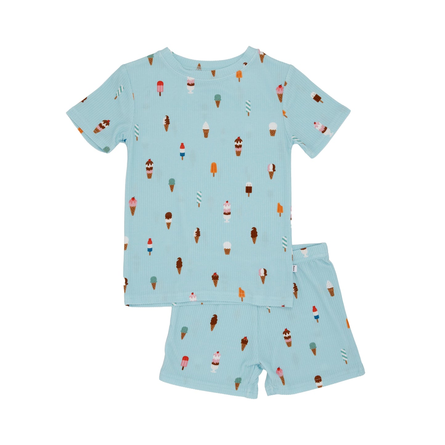 Shorts Bamboo Pajama Set | Ice Cream Shop (Ribbed)