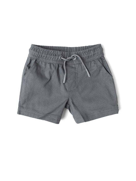 Cotton Twill Short | Charcoal