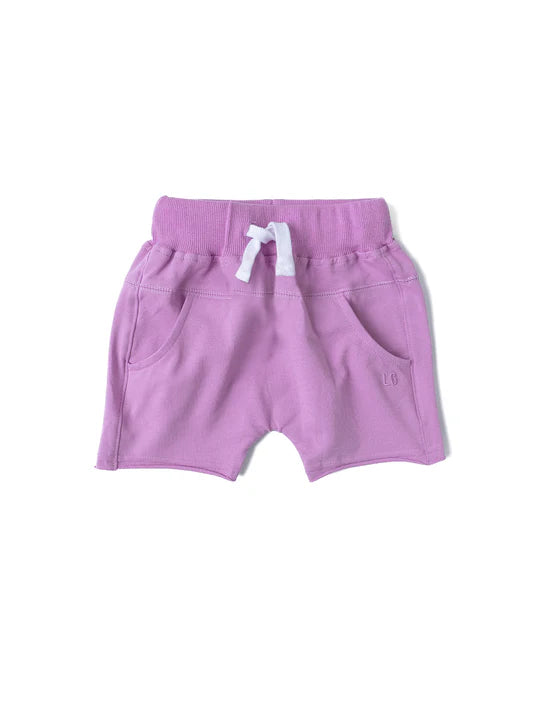 Raw Edge Harem Short - Purple