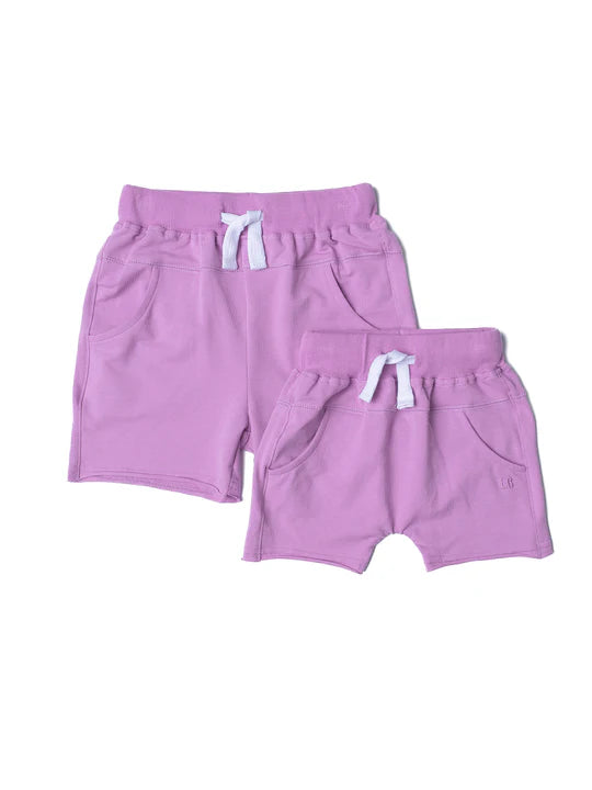 Raw Edge Harem Short - Purple