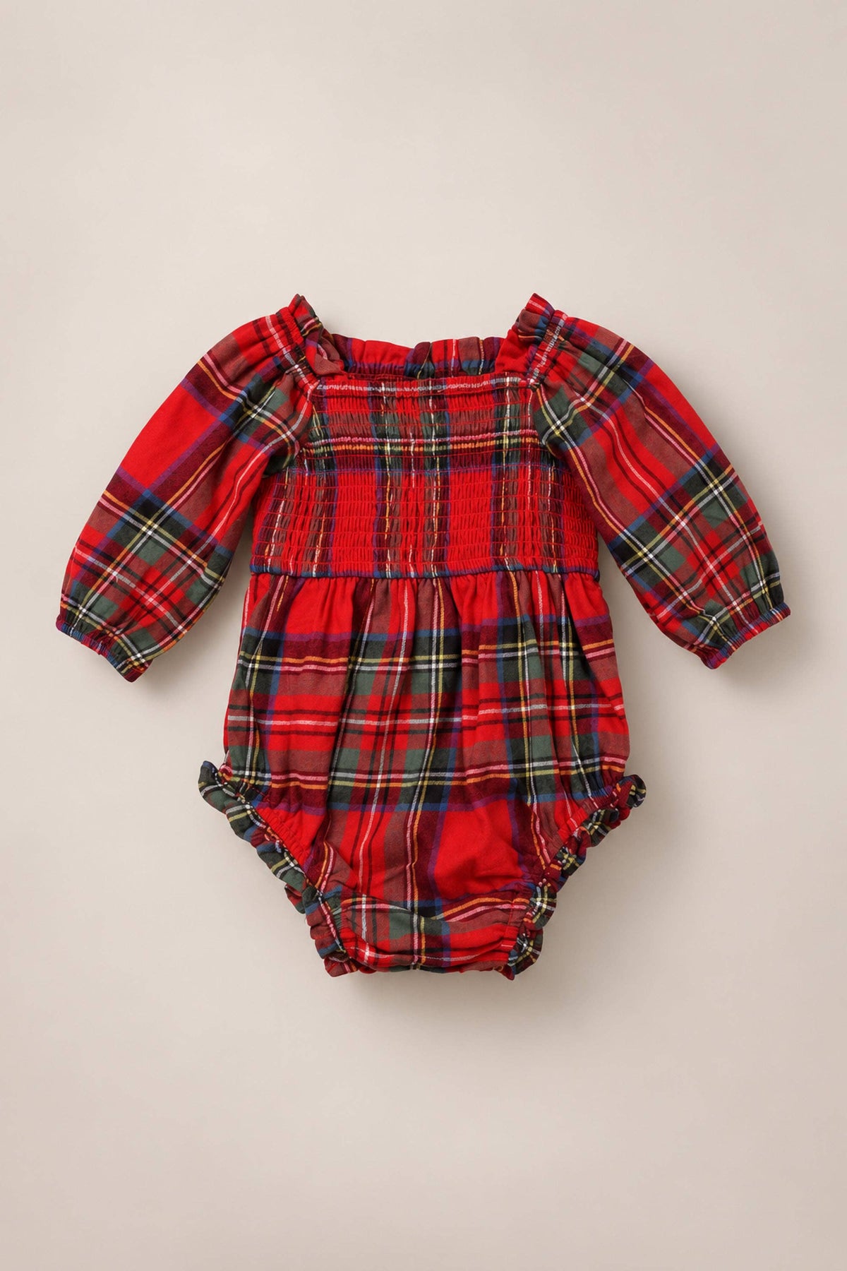 Madeline Romper | Holiday Plaid