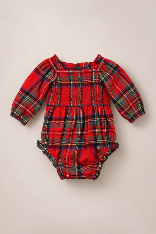 Madeline Romper | Holiday Plaid