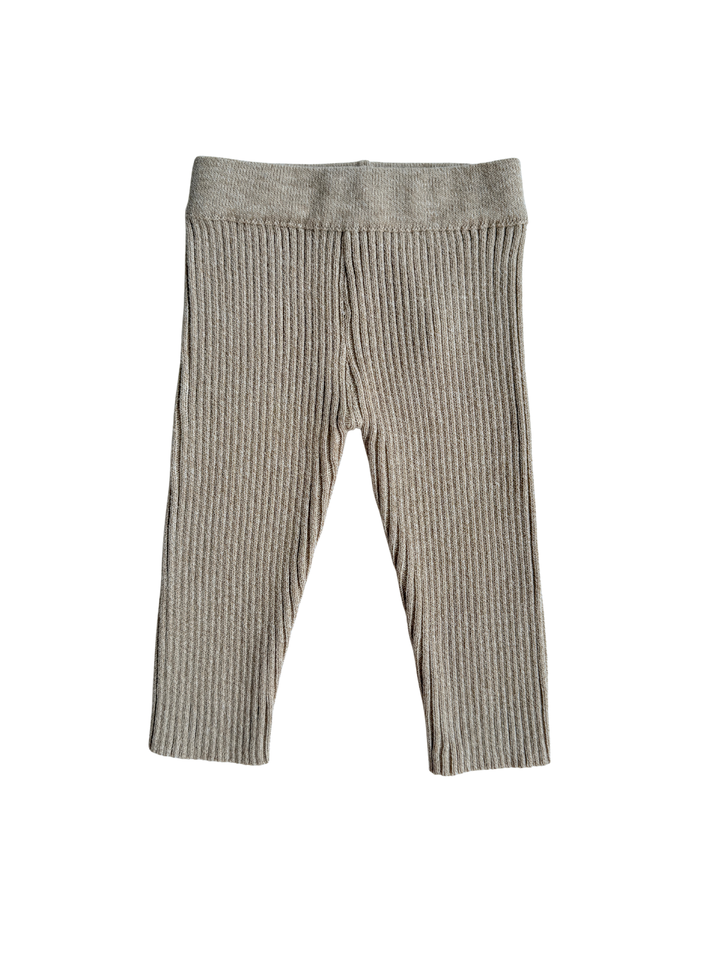 Baby Rib Leggings : Heather Beige