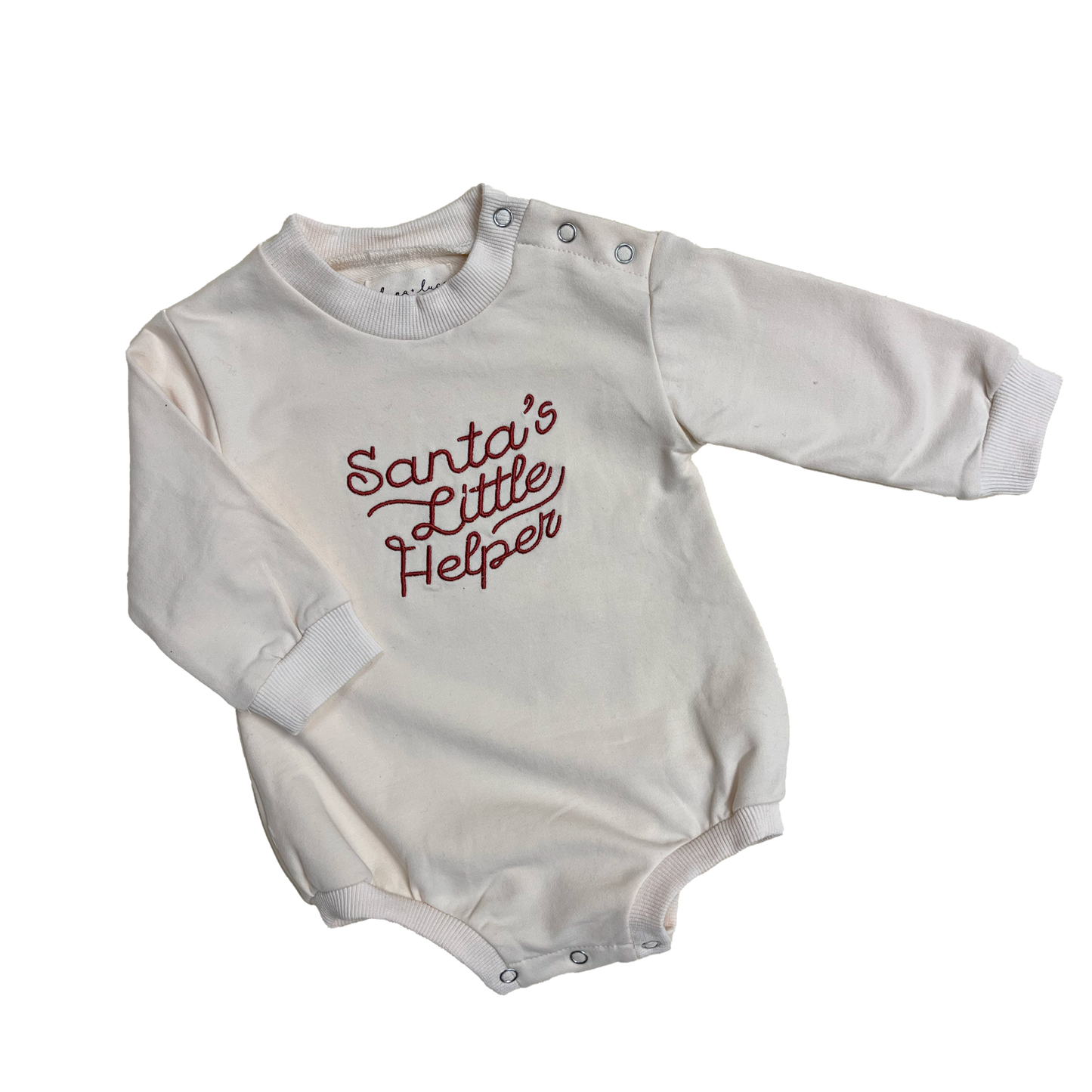 Santa's Little Helper Bodysuit | Cream