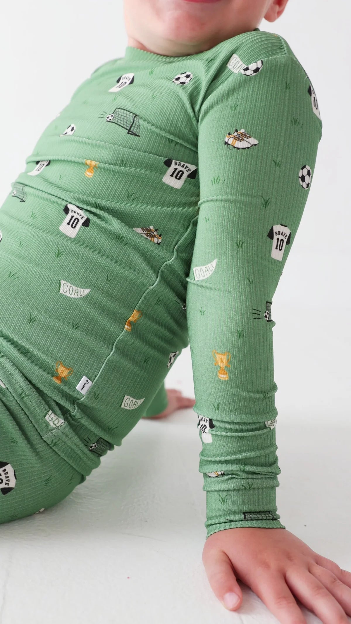 Bamboo Pajama Set | Soccer (Small Ribbed)