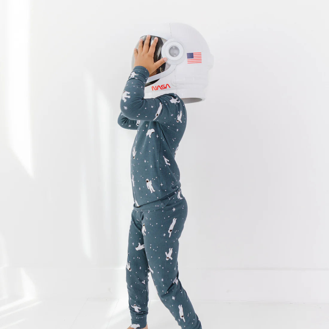 Ribbed Two-Piece Bamboo Pajama Set | Astronauts