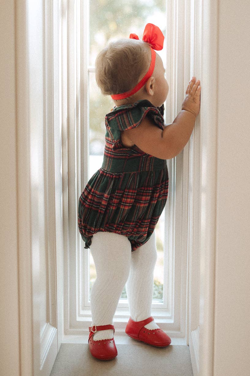 Hattie Romper | Evergreen Plaid