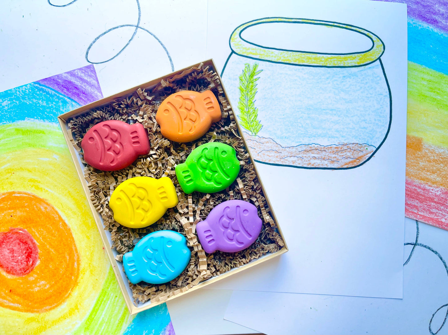 Fish Crayons Deluxe Gift Box