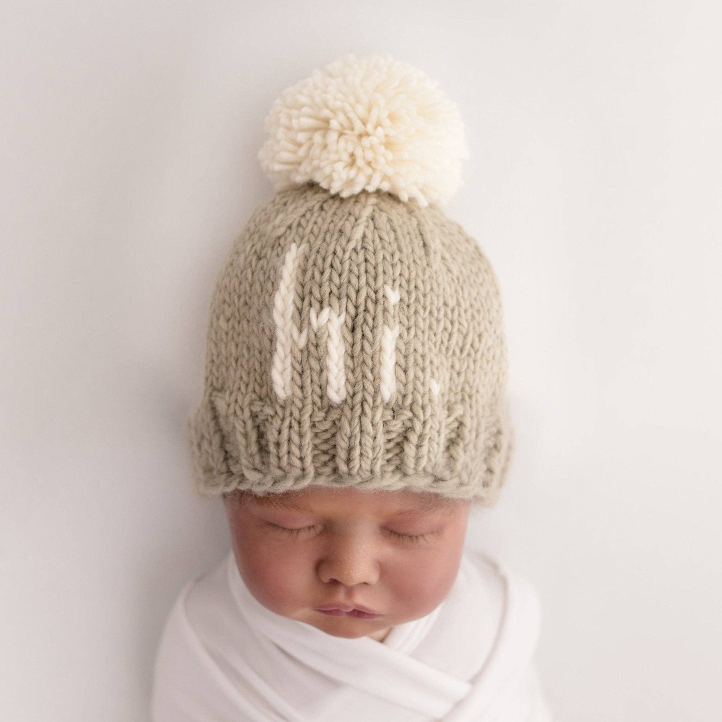 hi. Hand Knit Beanie Hat | Pebble Brown