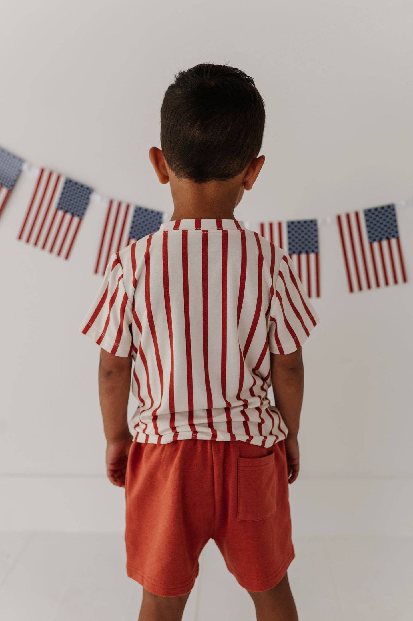 USA Stripe Bamboo Short Sleeve Tee