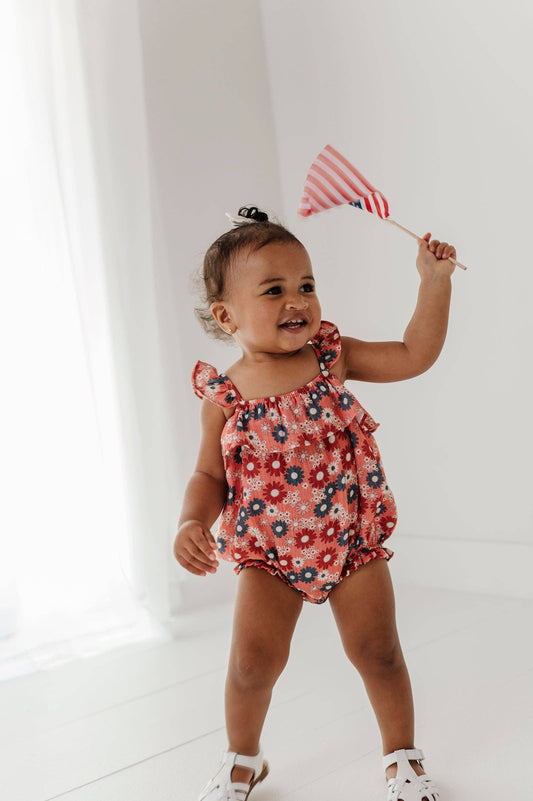 American Stars Gauze Bubble Romper