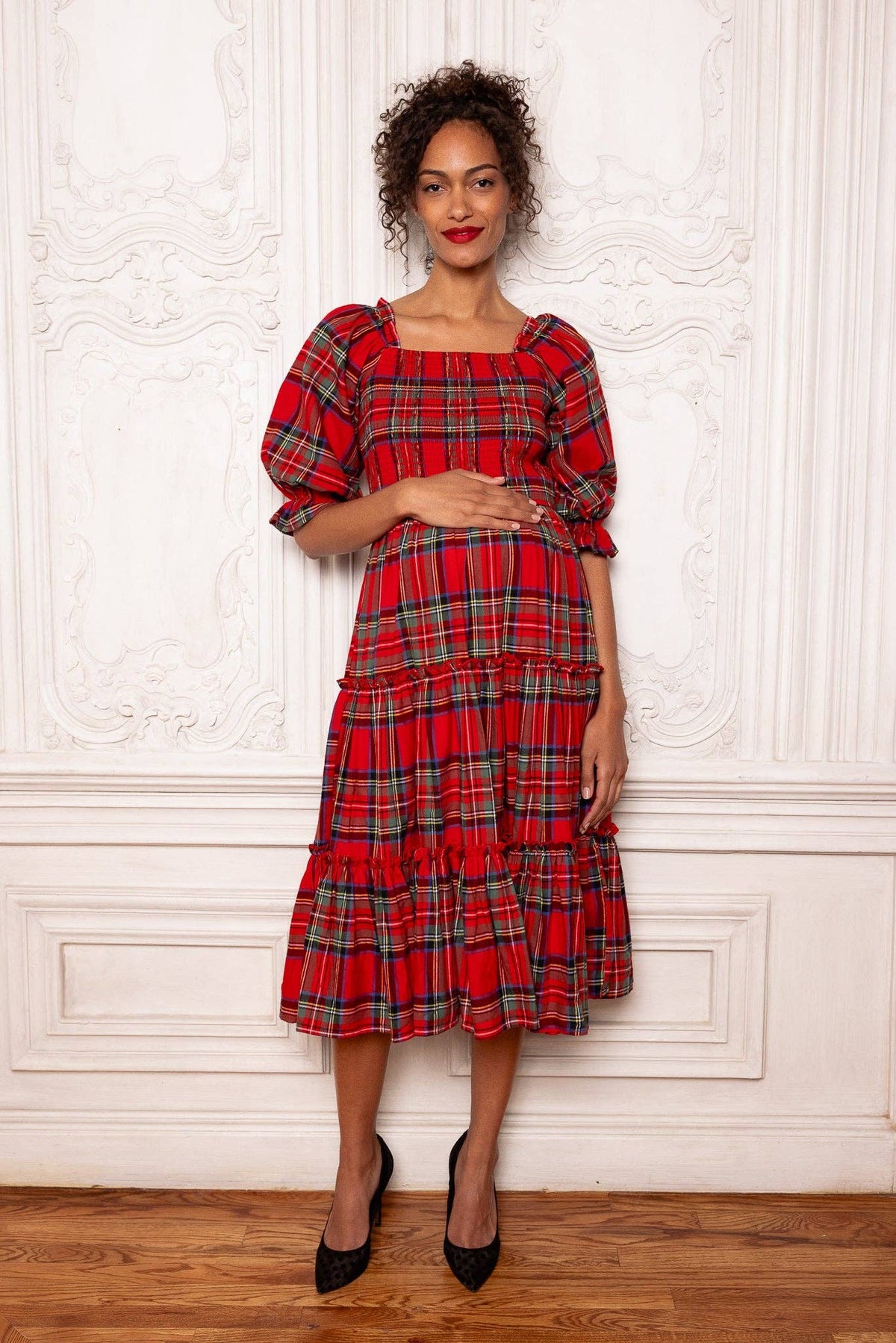 Women's Madeline Dress | Holiday Plaid